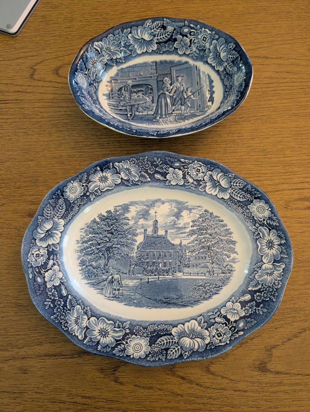 Staffordshire Liberty Blue Bowl And Platter